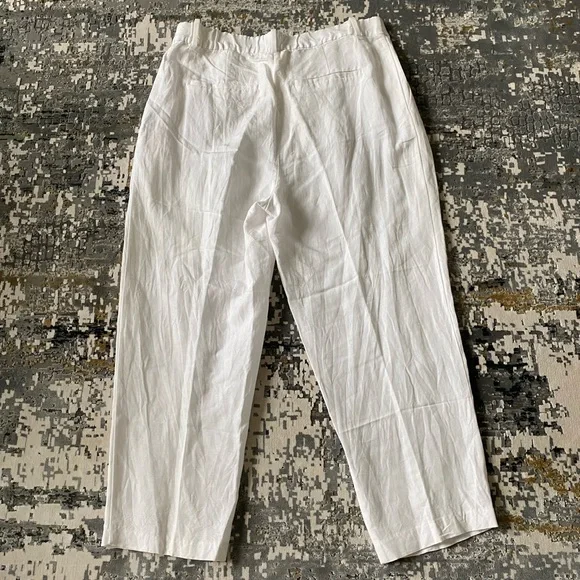 H&M White Linen Blend Pants - Picture 2 of 10